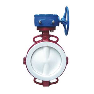 蝸輪對夾半襯氟蝶閥（fá）