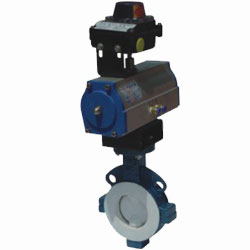 氣動對夾全襯氟蝶閥