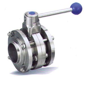 衛生級三片式對（duì）焊蝶閥