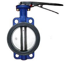 手柄對夾式襯膠（jiāo）蝶閥