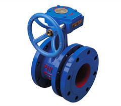 蝸（wō）輪法蘭（lán）伸縮軟密封（fēng）蝶閥