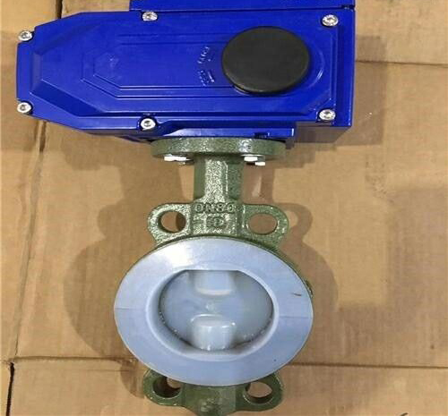 電動不鏽鋼板襯四氟蝶閥