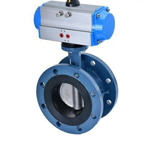 法蘭式氣動全襯膠蝶閥