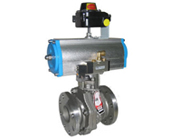 氣動雙作用法蘭球閥