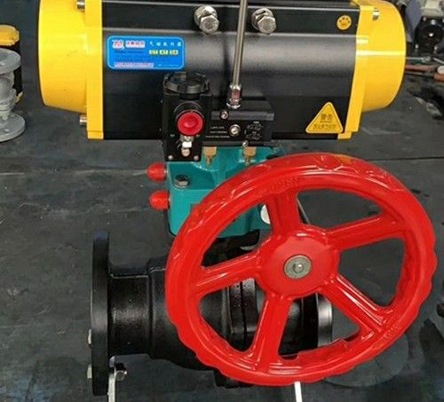 氣動帶手動球閥