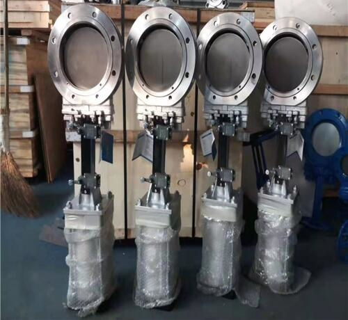 氣動帶手動刀閘閥