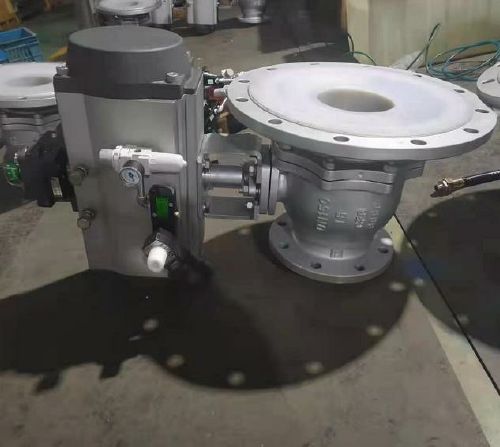 氣動襯（chèn）氟放料球閥（fá）